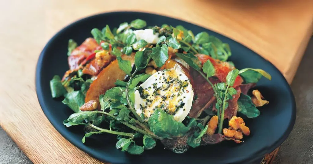Pear Prosciutto & Goats Cheese Salad