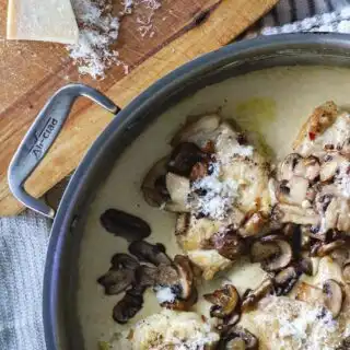 Creamy Parmesan Garlic Mushroom Chicken