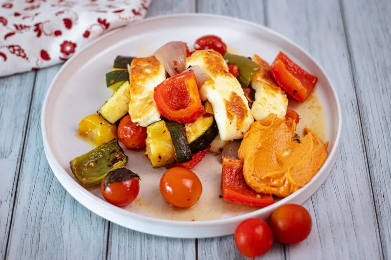 Roast Vegetable & Halloumi Salad