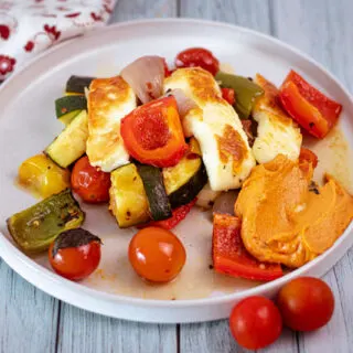 Roast Vegetable & Halloumi Salad
