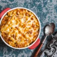 Mac,And,Cheese.,Macaroni,And,Cheese,With,Meat,Tomato,Sauce.