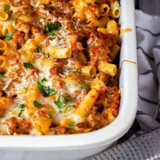 Baked Penne Arrabbiata with Italian Sausage