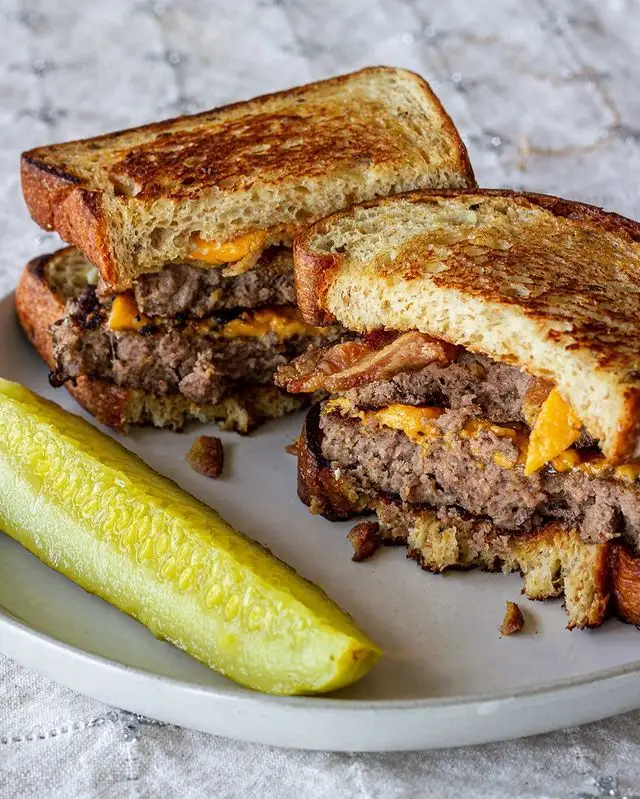 Double Bacon Cheddar Patty Melt