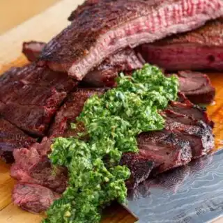 Flank Steak with Chimmichurri Sauce
