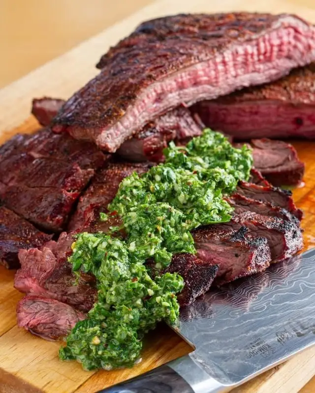 Flank Steak with Chimmichurri Sauce