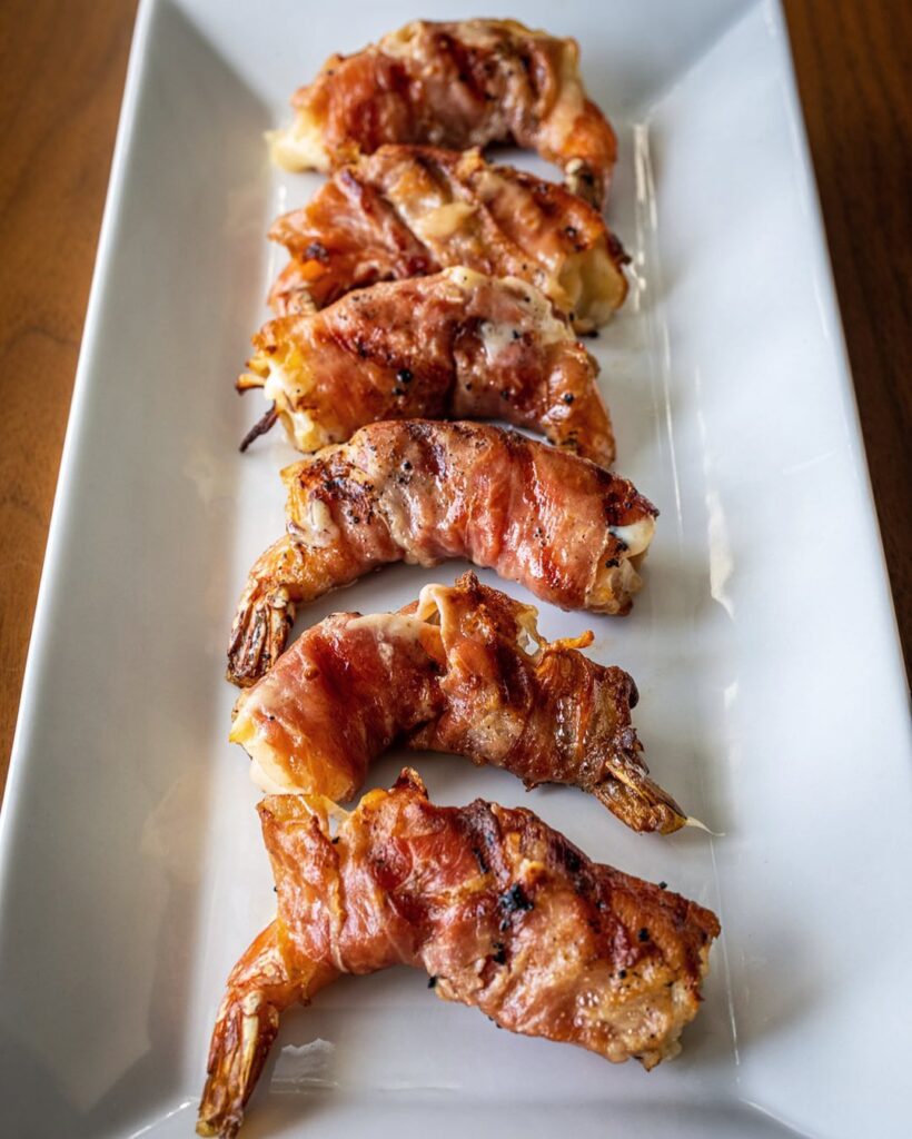 Grilled Prosciutto Wrapped Shrimp