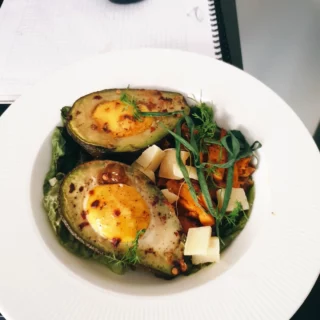 Avocado with Eggs and Cheese