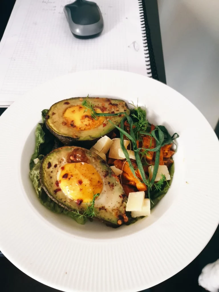 Avocado with Eggs and Cheese
