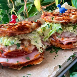 BBQ Pulled Pork with Slaw Chaffles