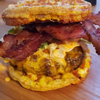 Chaffle Wagyu Burger