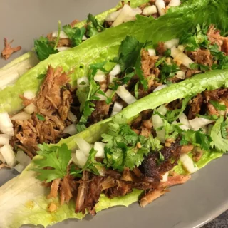 Pork Carnitas Lettuce Tacos