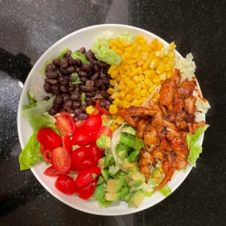 Southwestern Salad with Leftover BBQ Wings