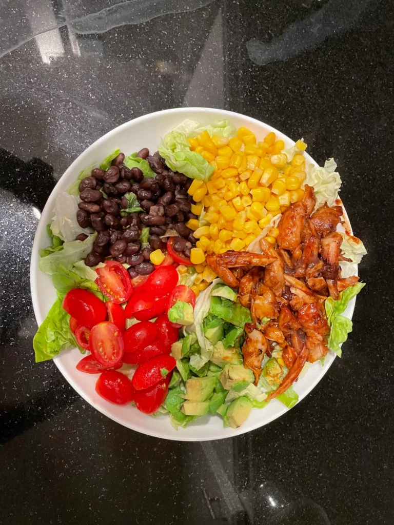 Southwestern Salad with Leftover BBQ Wings