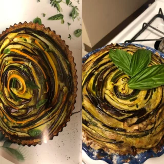 keto veggie rose pie