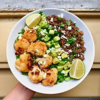 Low Carb Taco Bowl With Roasted Cauliflower