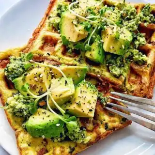 Pesto Egg Waffles