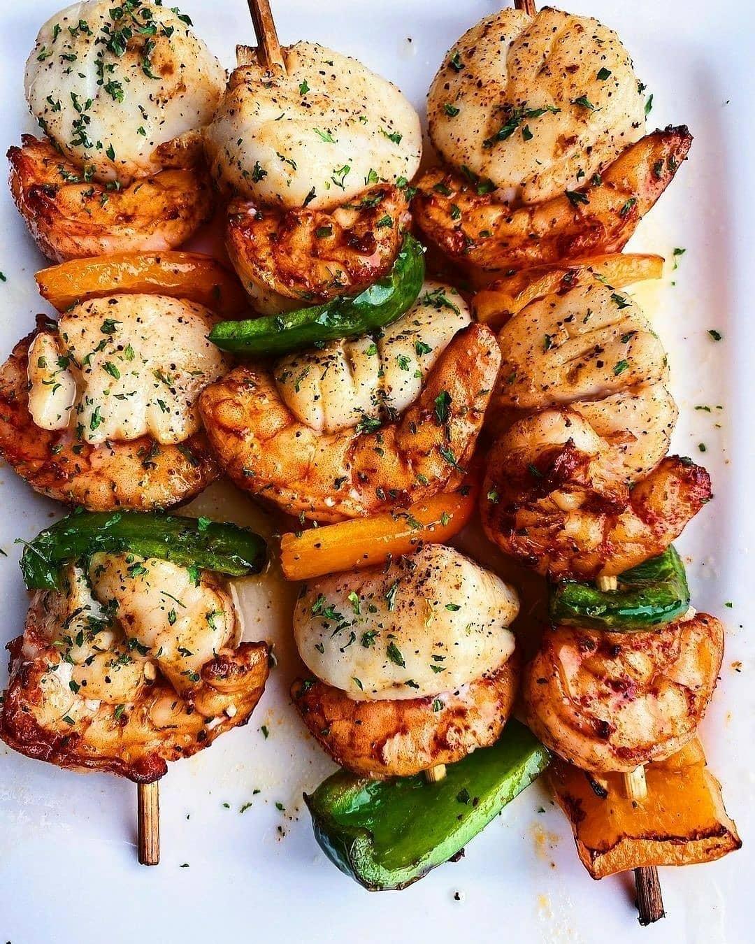 Massive Buttery Scallop And Shrimp Skewers Recipe