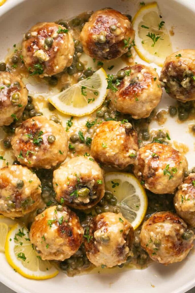 Chicken Piccata Meatballs