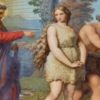 Imperial,Cathedral,Of,Speyer.,Paintings,By,Schraudolph.,Adam,And,Eve,