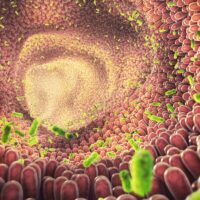 Intestinal,Bacteria,3d,Illustration.,Gut,Microbiome,Helps,Control,Intestinal,Digestion