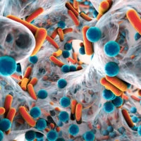 Biofilm,Of,Antibiotic,Resistant,Bacteria,,Closeup,View.,Rod-shaped,And,Spherical